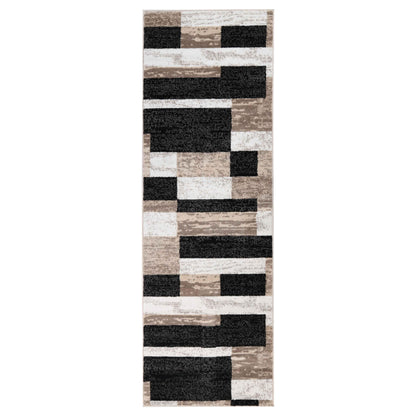 Rockwood Modern Geometric Patchwork Indoor Area Rug or Runner
