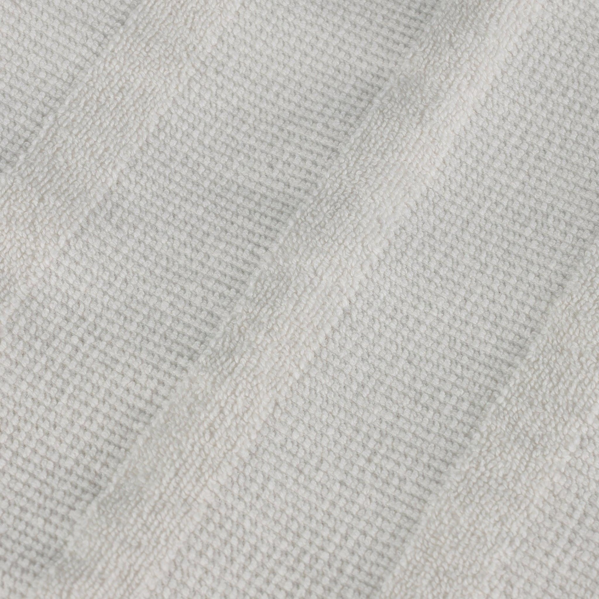 Ribbed Cotton Medium Weight 6 Piece Bath Towel Set - Ivory