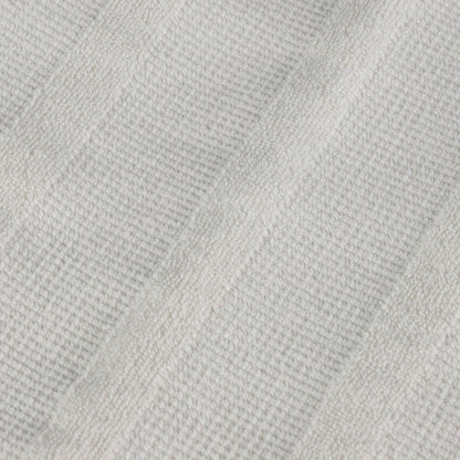 Ribbed Cotton Medium Weight 6 Piece Bath Towel Set - Ivory