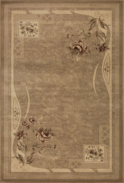 Ruban Minimalist Floral Block Indoor Area Rug or Runner Rug