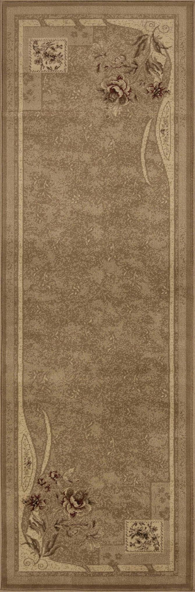 Ruban Minimalist Floral Block Indoor Area Rug or Runner Rug