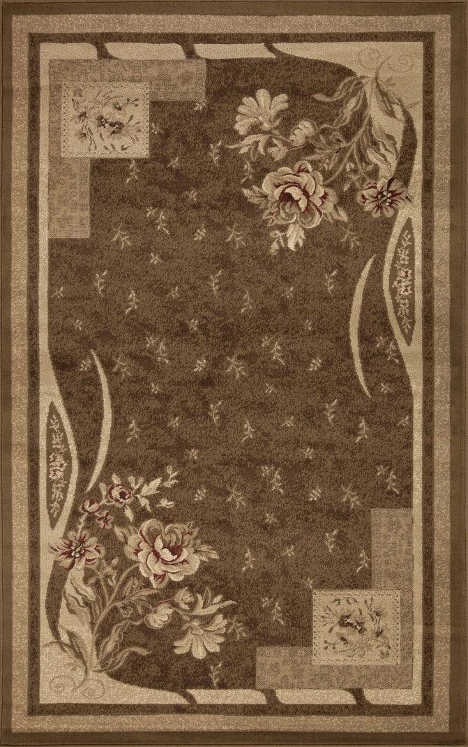 Ruban Minimalist Floral Block Indoor Area Rug or Runner Rug