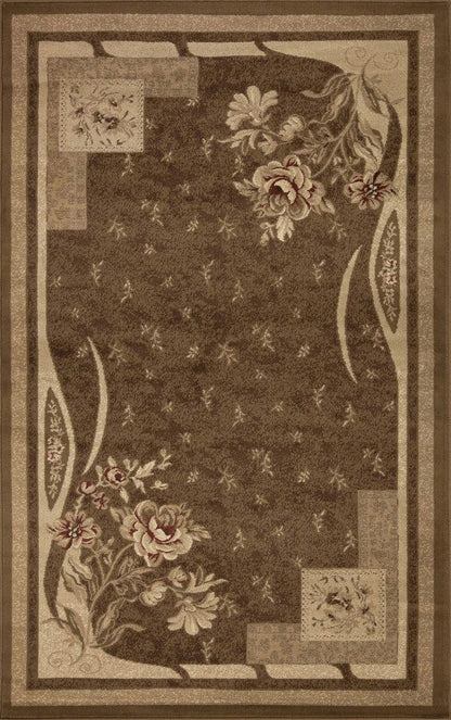 Ruban Minimalist Floral Block Indoor Area Rug or Runner Rug