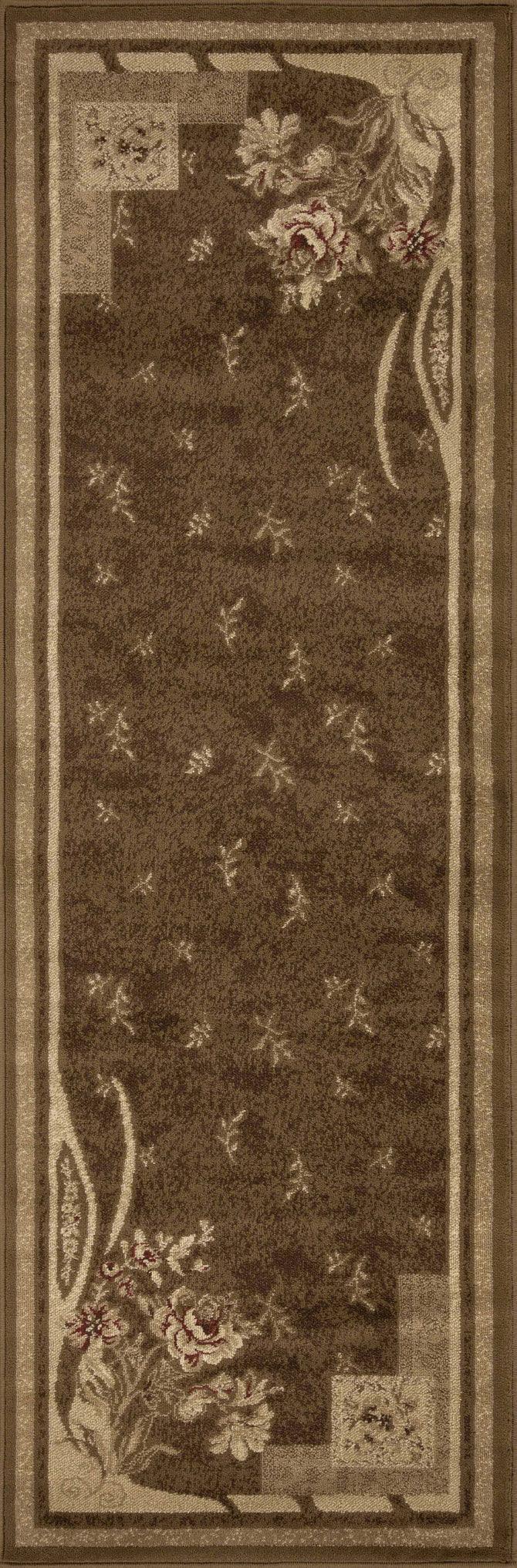 Ruban Minimalist Floral Block Indoor Area Rug or Runner Rug