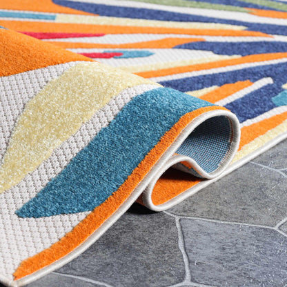 Superior Leander Modern Geometric Abstract Indoor/Outdoor Area Rug or Runner Rug 