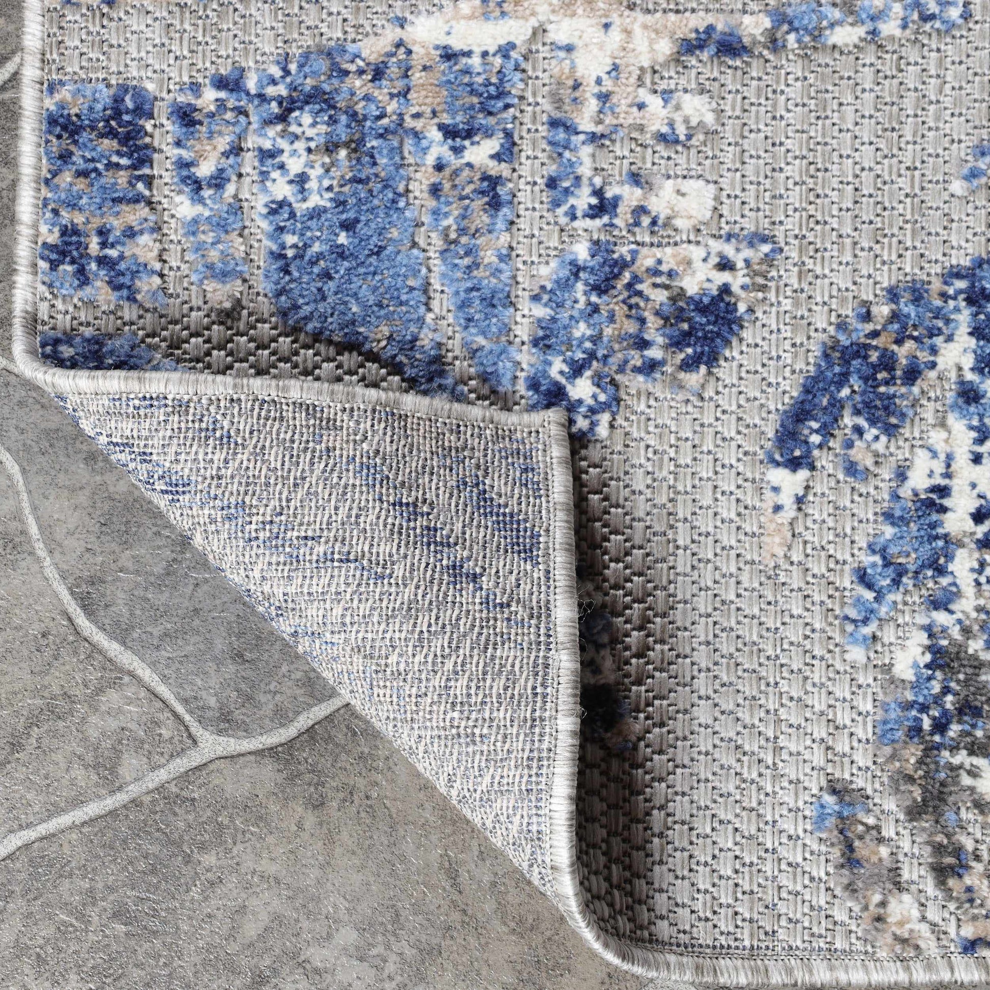  Superior Siesta Botanical Leaves Modern Indoor Outdoor Area Rug or Runner Rug - Grey