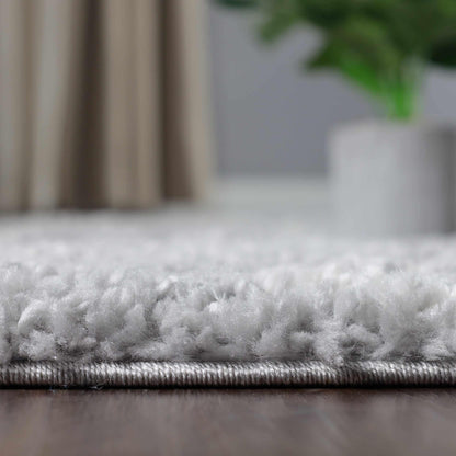 Superior Boho Geometric Diamonds Indoor Plush Shag Area Rug - Cream-Grey