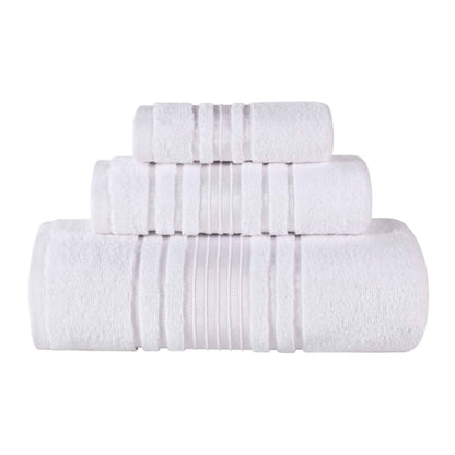 Sadie Zero Twist Cotton Solid Absorbent 3 Piece Towel Set