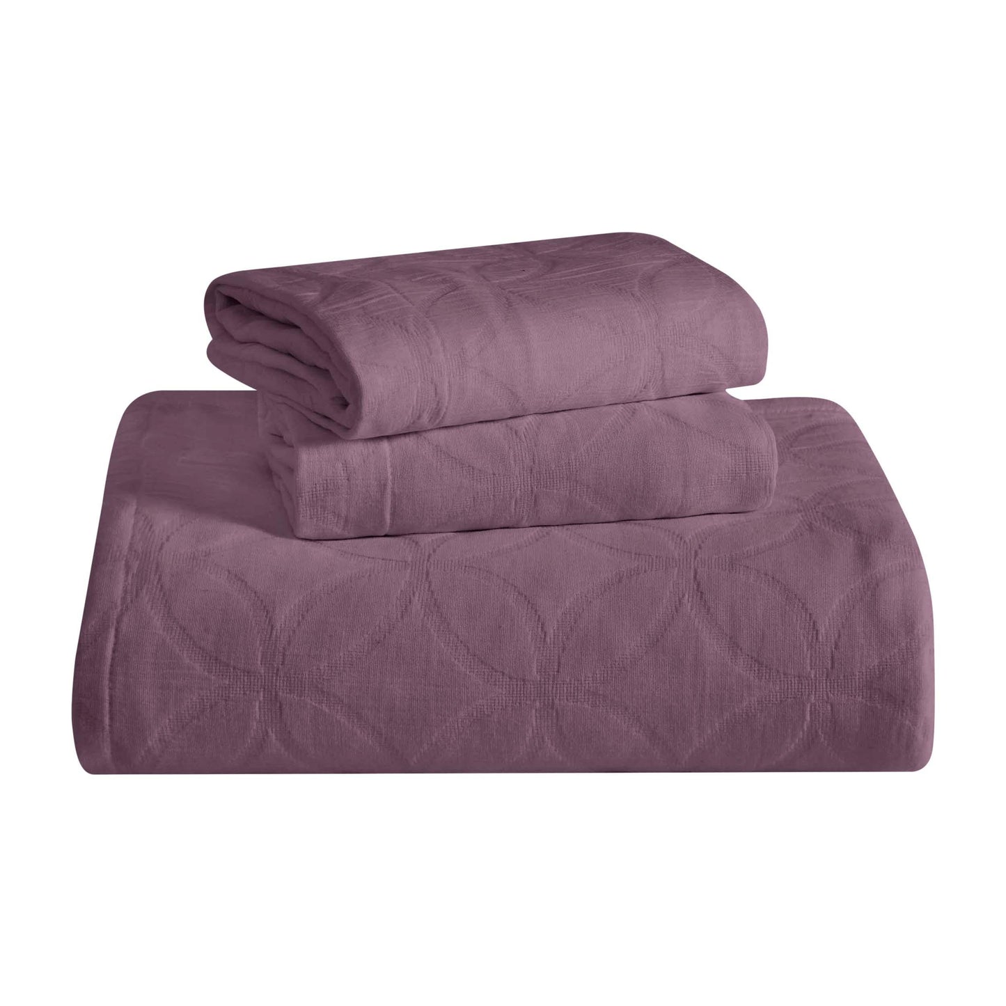 Serenity Cotton Matelasse Celtic Circle Airy Bedspread Set