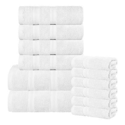 Smart Dry Zero Twist Cotton Medium Weight 12 Piece Assorted Towel Set