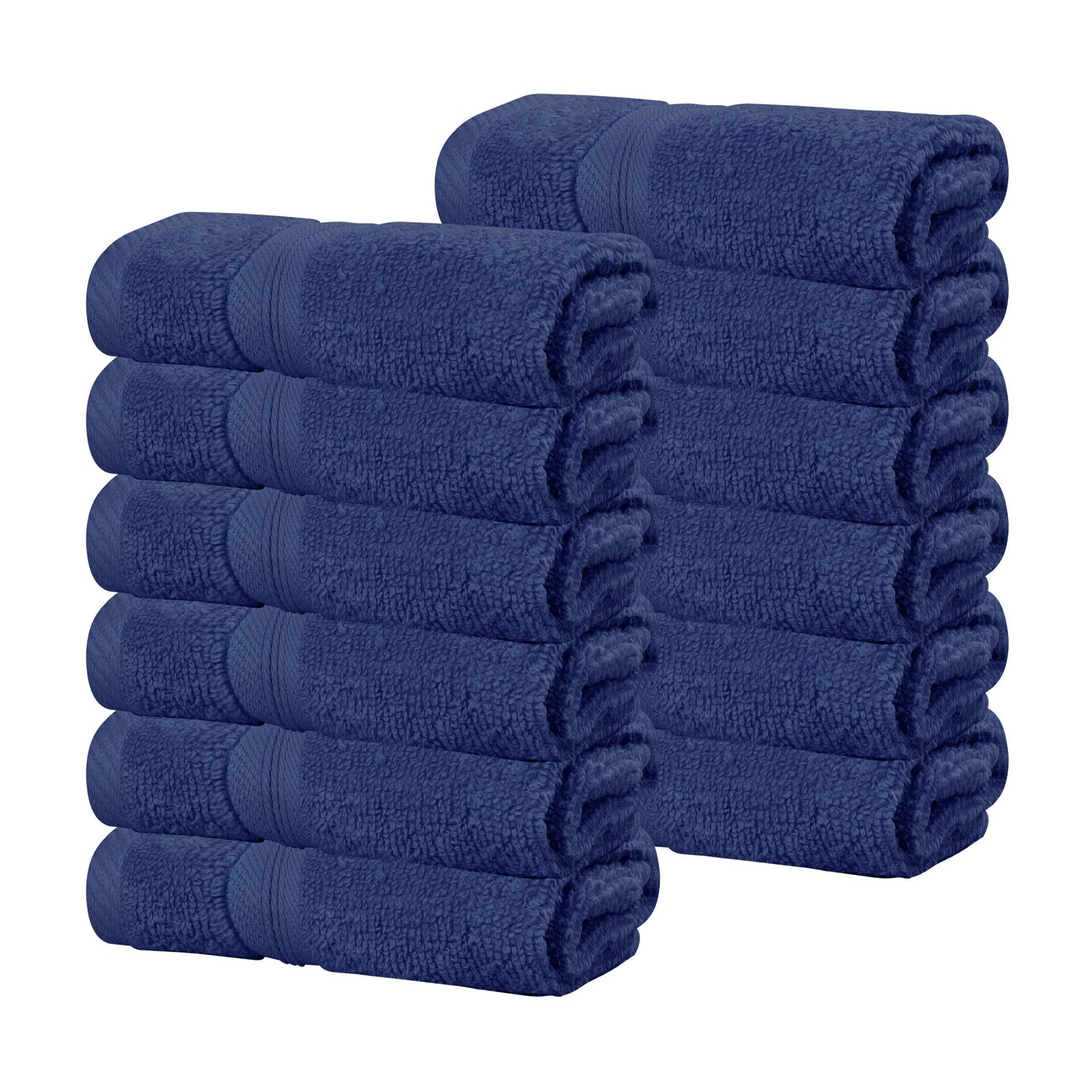 Smart Dry Zero Twist Cotton Medium Weight Face Towels, Set of 12