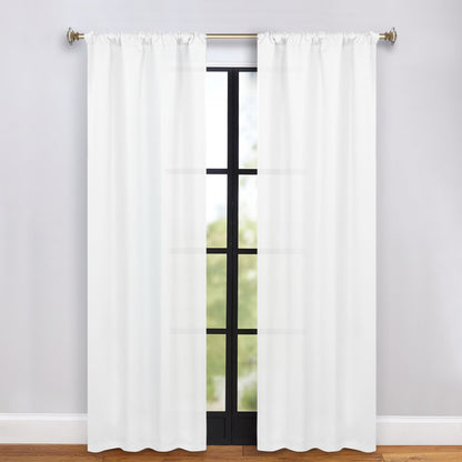 Solid Room Darkening Rod Pocket Blackout Curtain Panels, Set of 2