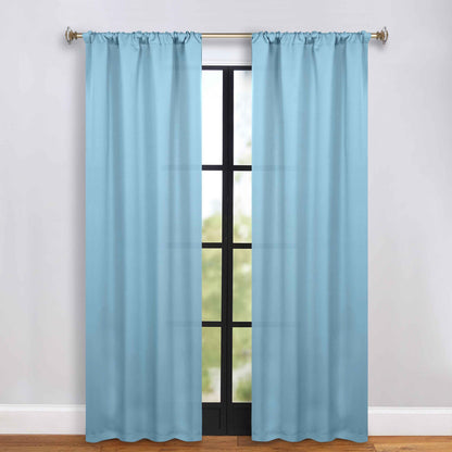 Solid Room Darkening Rod Pocket Blackout Curtain Panels, Set of 2