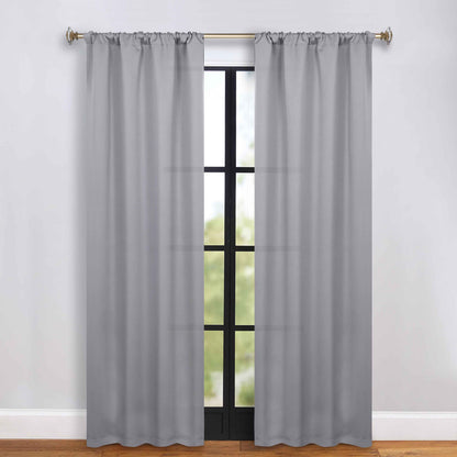 Solid Room Darkening Rod Pocket Blackout Curtain Panels, Set of 2