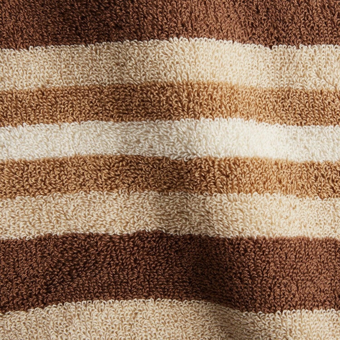 Stripes 100% Combed Cotton 6-Piece Towel Set, 2 Bath, 2 Hand, 2 Face - Chocolate