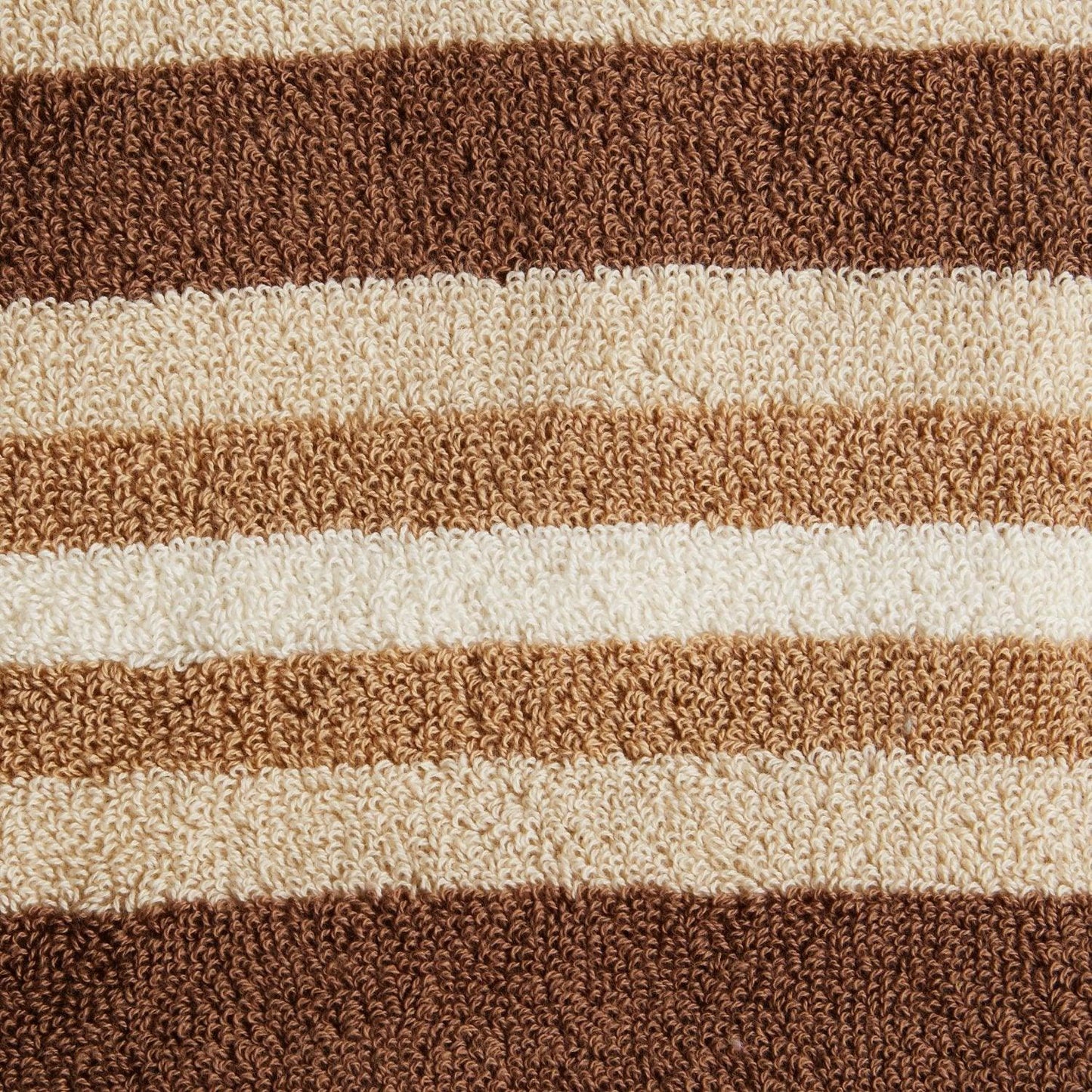 Stripes 100% Combed Cotton 6-Piece Towel Set, 2 Bath, 2 Hand, 2 Face - Chocolate
