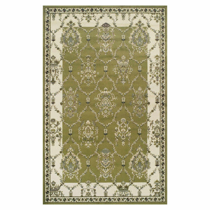 Stratton Victorian Floral Damask Lattice Area Rug