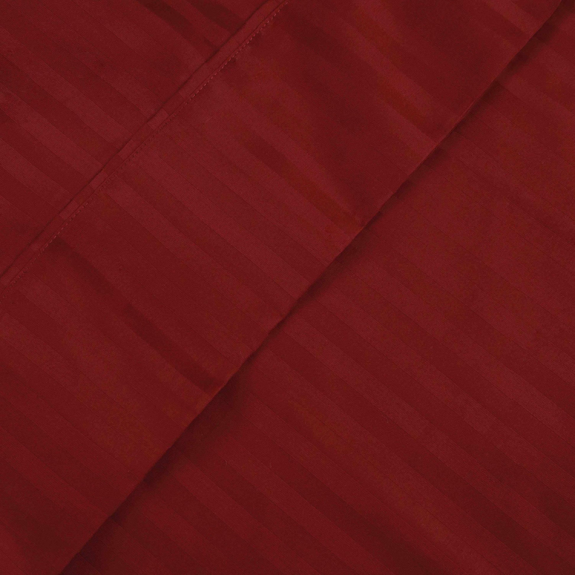 400 Thread Count Soft Stripe Egyptian Cotton Pillowcase Set - Burgundy