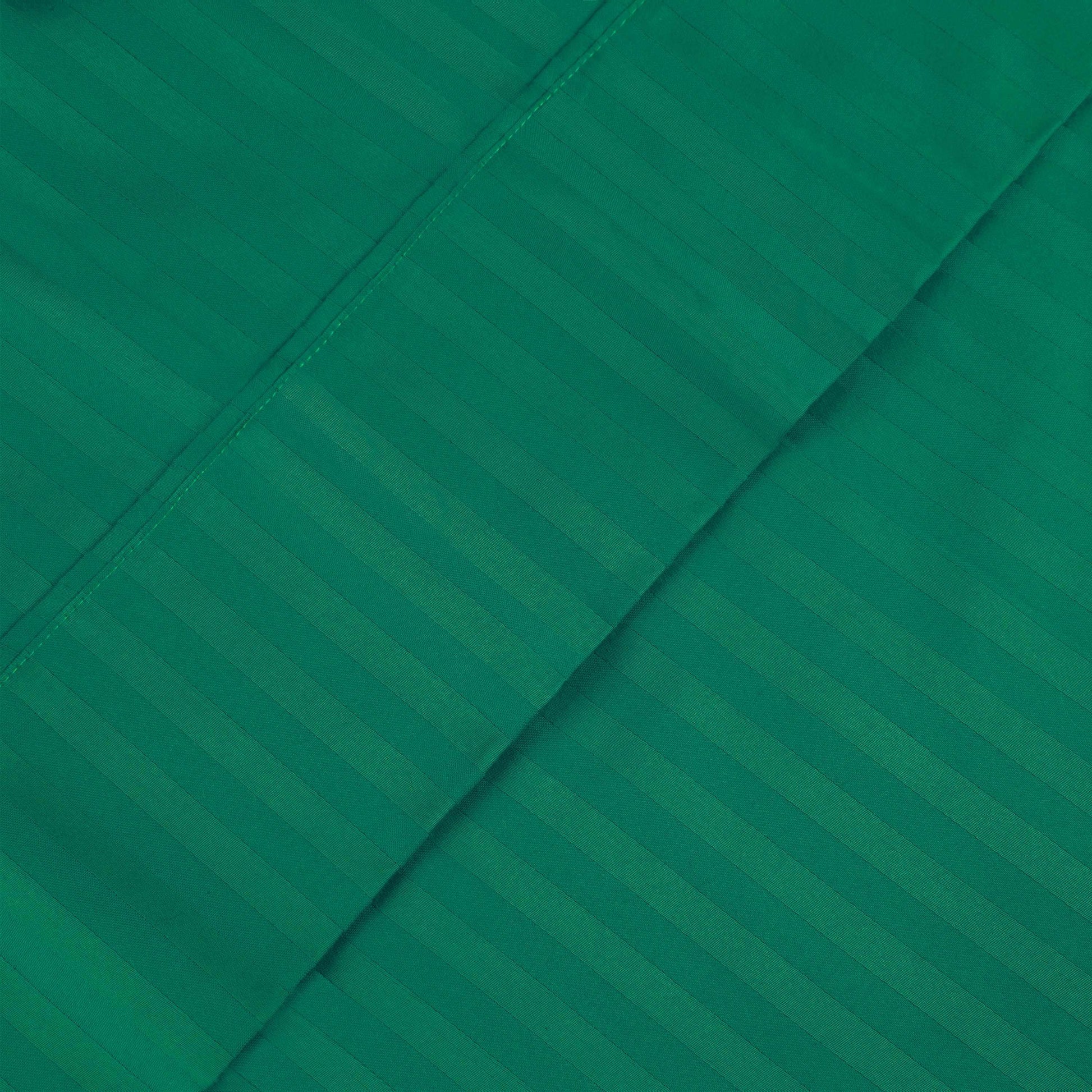 400 Thread Count Soft Stripe Egyptian Cotton Pillowcase Set - Hunter Green