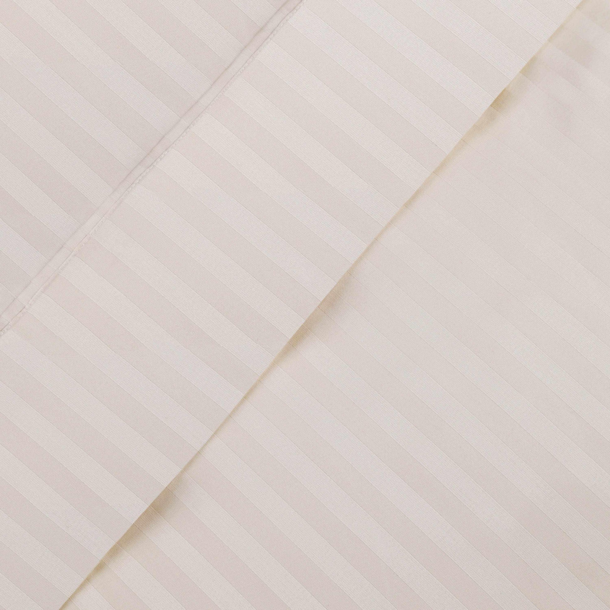 400 Thread Count Soft Stripe Egyptian Cotton Pillowcase Set - Ivory