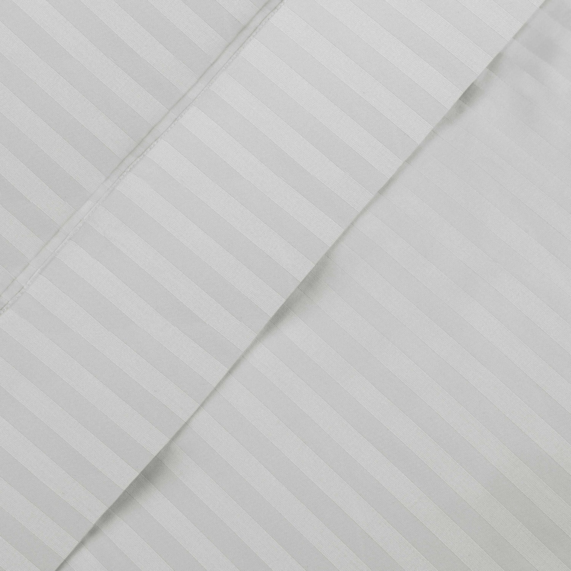 400 Thread Count Soft Stripe Egyptian Cotton Pillowcase Set - Platinum