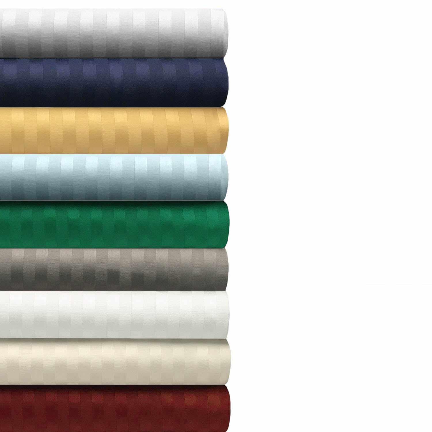 400 Thread Count Soft Stripe Egyptian Cotton Pillowcase Set - Platinum