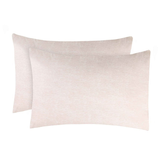 Superior Melange Flannel Cotton Two-Toned Fuzzy Pillowcases, Set of 2