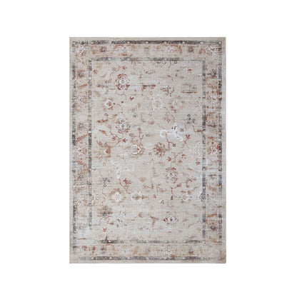 Swan Floral Scroll Non-Slip Machine Washable Indoor Area Rug or Runner