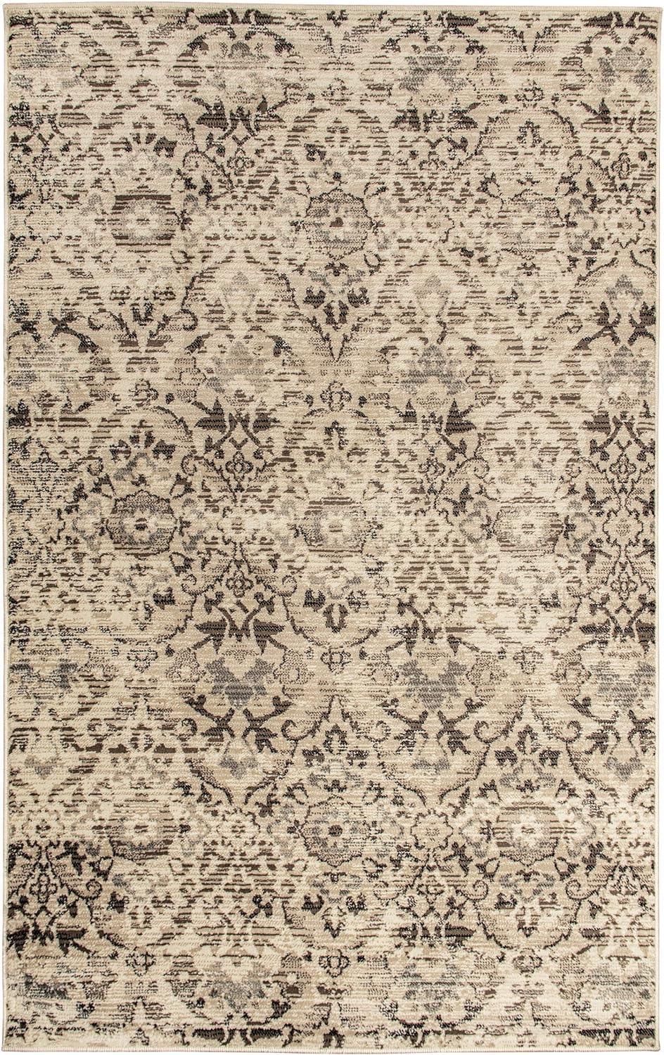 Tamara Modern Farmhouse Floral Damask Indoor Area Rug