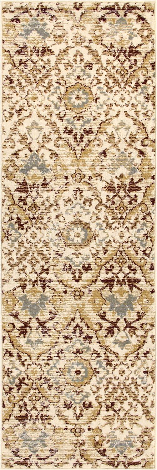 Tamara Modern Farmhouse Floral Damask Indoor Area Rug