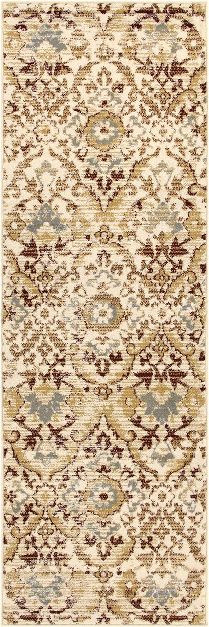 Tamara Modern Farmhouse Floral Damask Indoor Area Rug