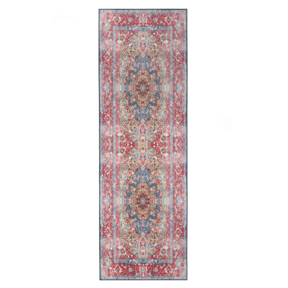 Tanager Rustic Medallion Non-Slip Washable Indoor Area Rug or Runner