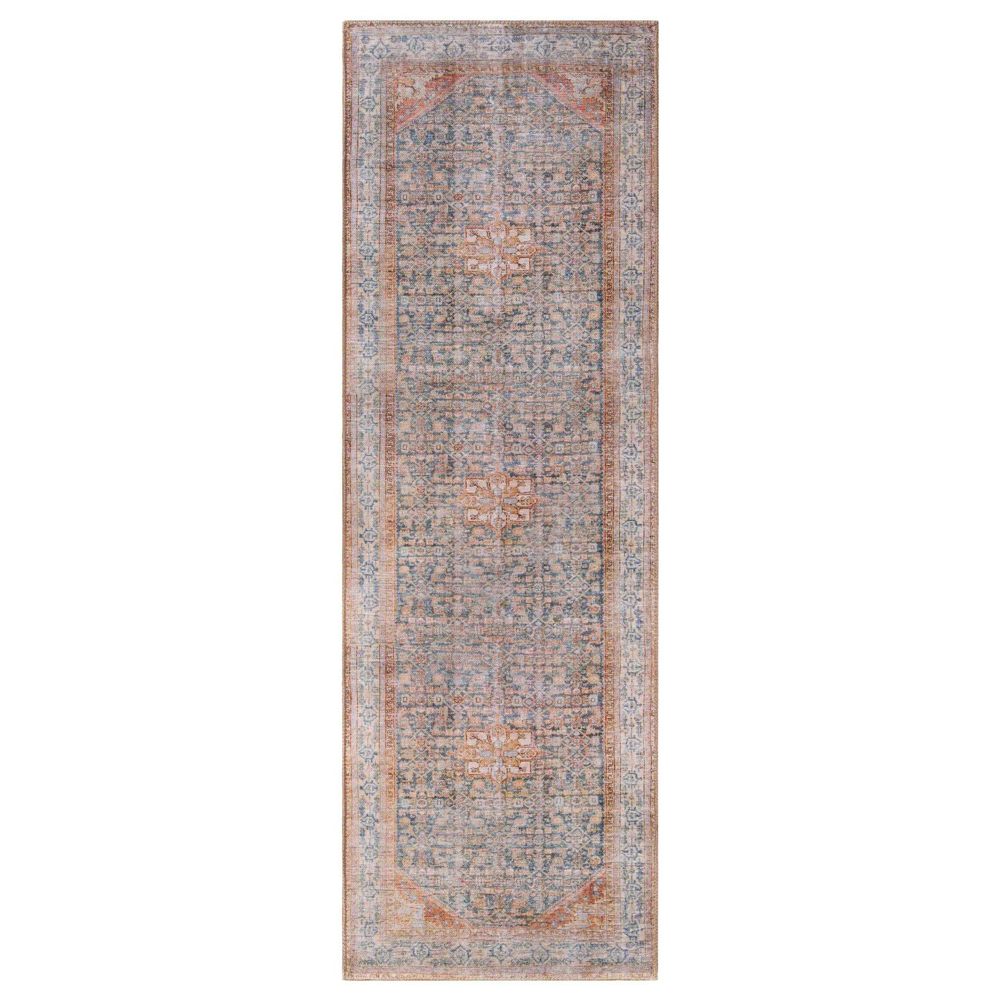 Traditional Oriental Medallion Power-Loomed Indoor Area Rug