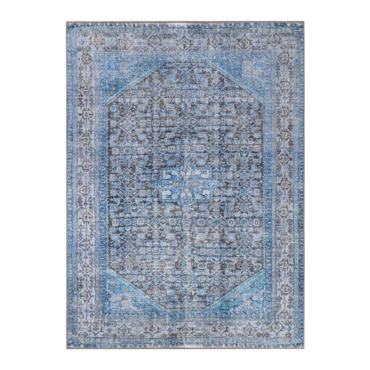 Traditional Oriental Medallion Power-Loomed Indoor Area Rug