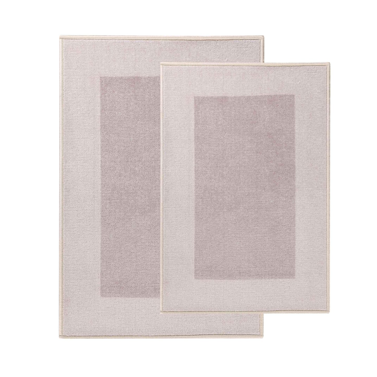 Troy Solid Non-Slip Machine Washable Bath Rug Set