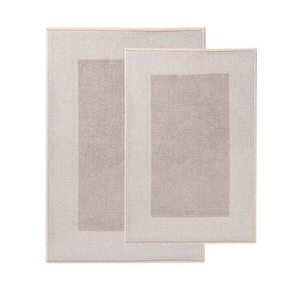 Troy Solid Non-Slip Machine Washable Bath Rug Set