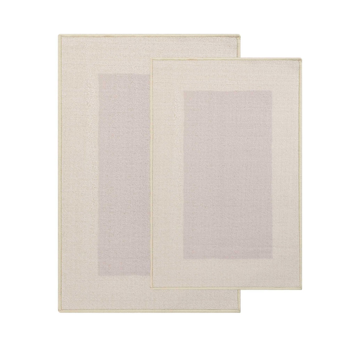 Troy Solid Non-Slip Machine Washable Bath Rug Set