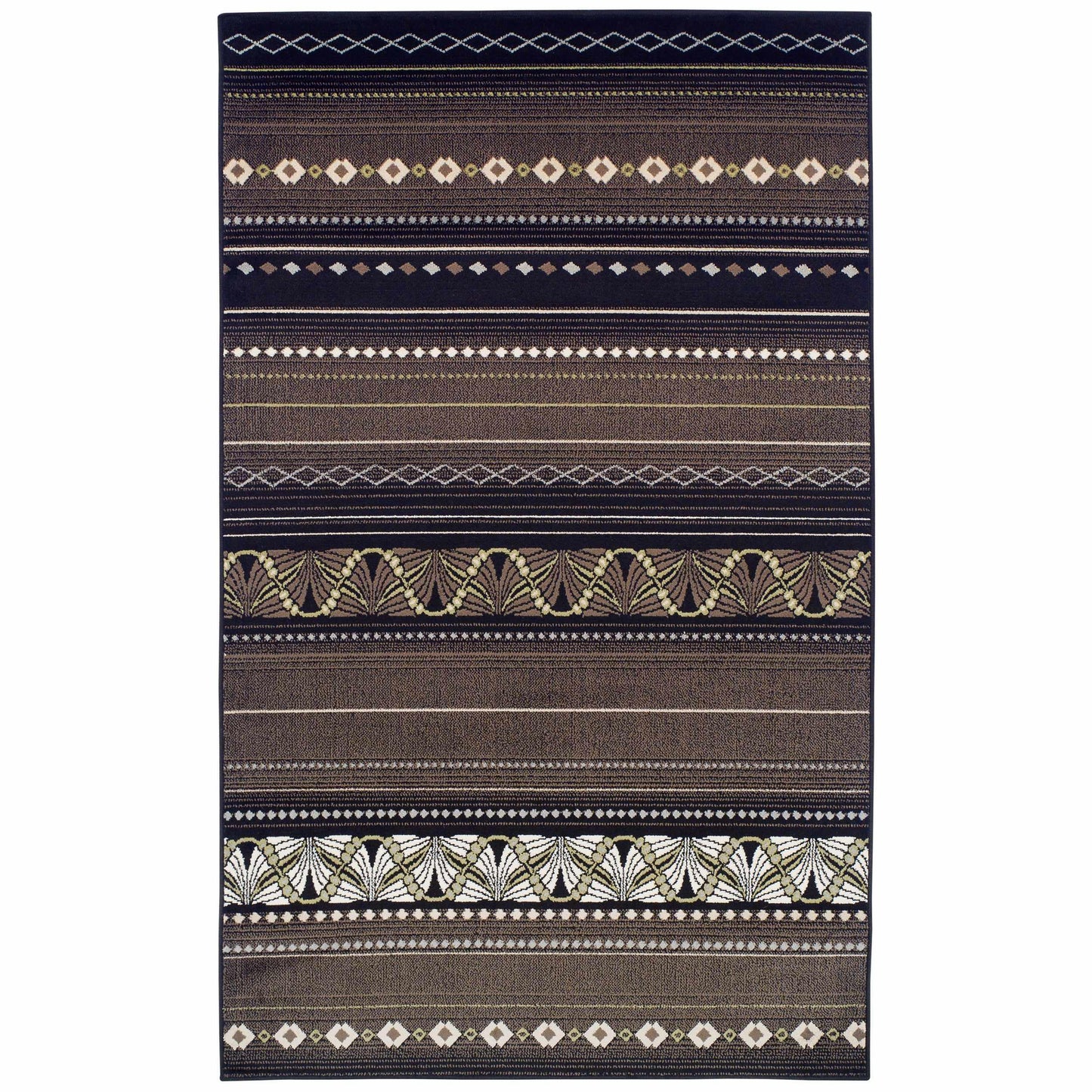 Superior Twilight Southwestern Navajo Inspired Area Rug - Black