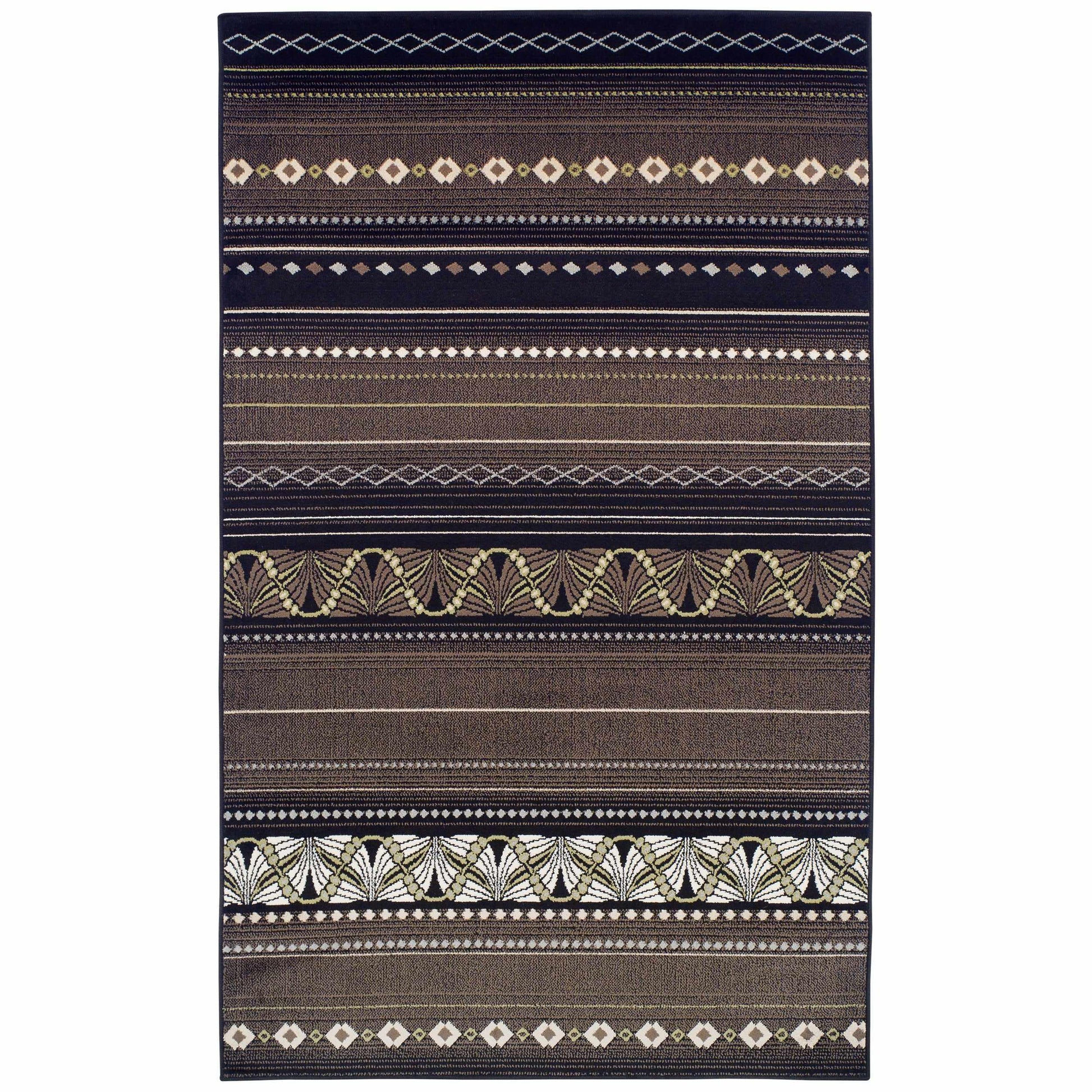 Superior Twilight Southwestern Navajo Inspired Area Rug - Black