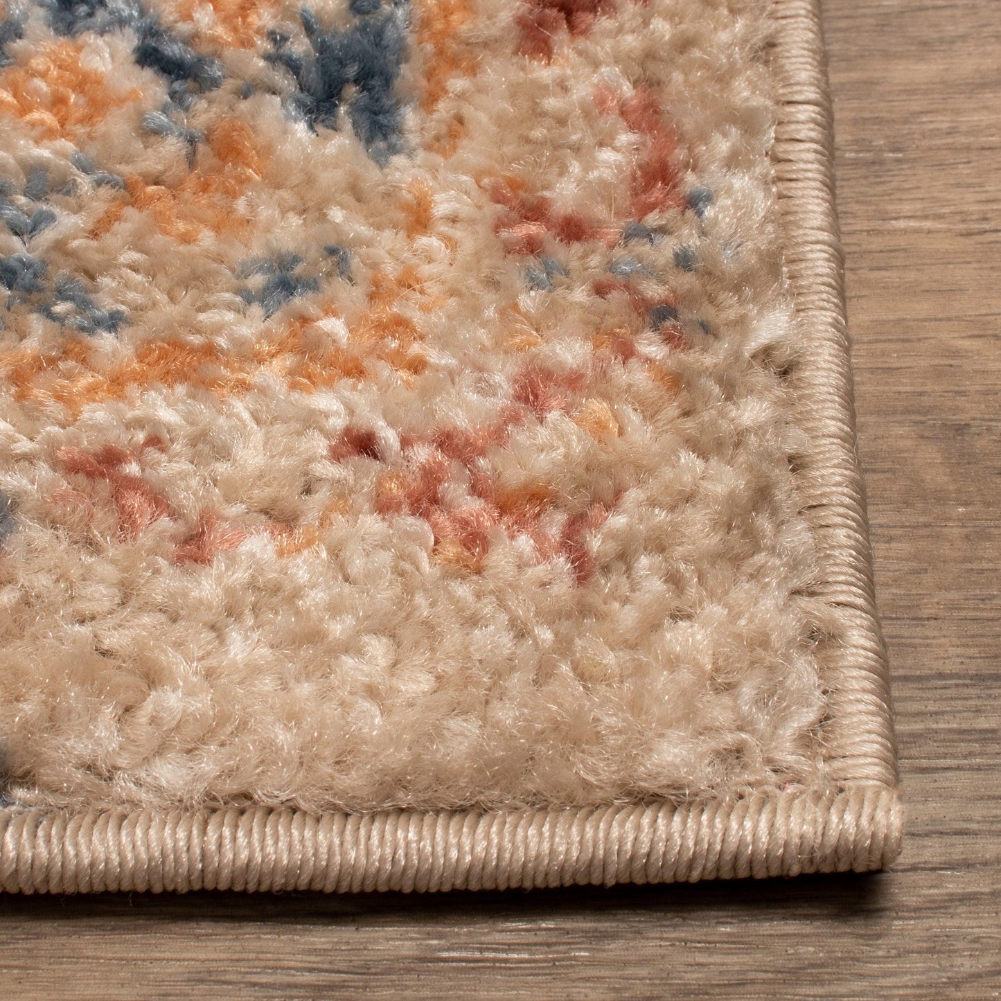 Superior Tyias Vintage Distressed Geometric Patchwork Medallion Indoor Area Rug