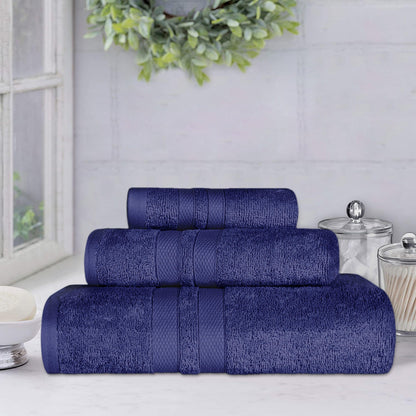 Ultra Soft Cotton Absorbent Solid Assorted 3 Piece Towel Set