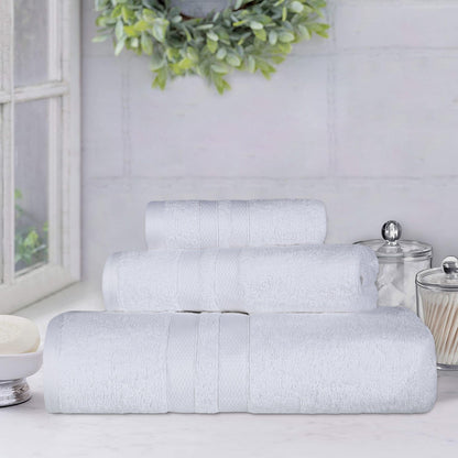 Ultra Soft Cotton Absorbent Solid Assorted 3 Piece Towel Set