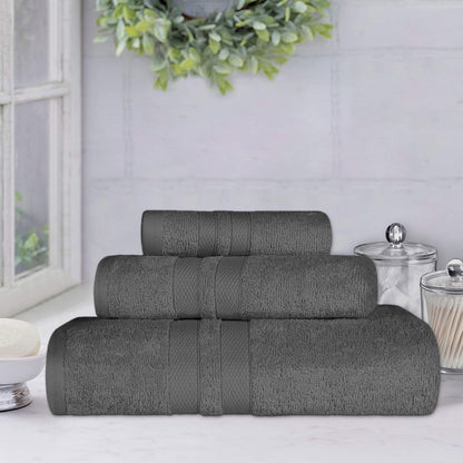 Ultra Soft Cotton Absorbent Solid Assorted 3 Piece Towel Set
