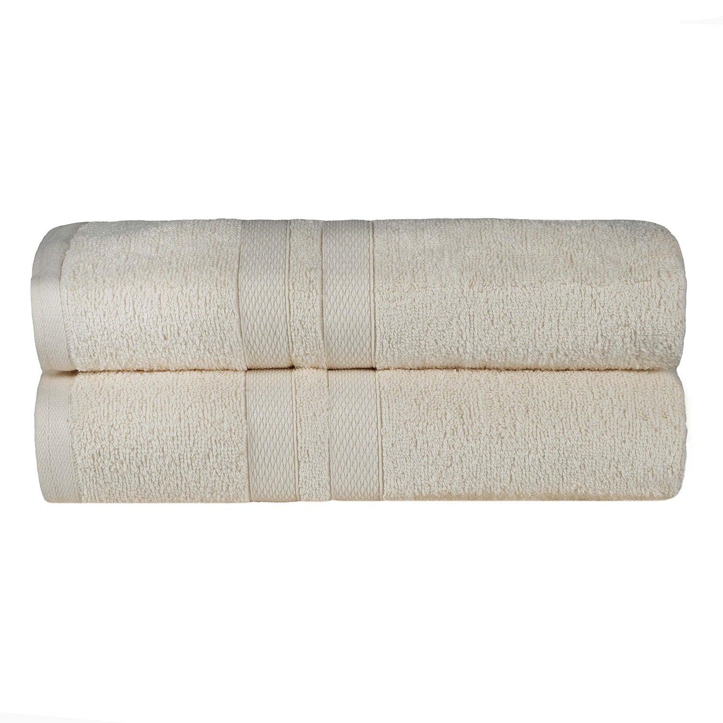 Ultra Soft Cotton Absorbent Solid Bath Sheet Set of 2