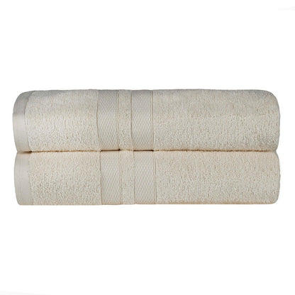 Ultra Soft Cotton Absorbent Solid Bath Sheet Set of 2