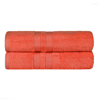 Ultra Soft Cotton Absorbent Solid Bath Sheet Set of 2
