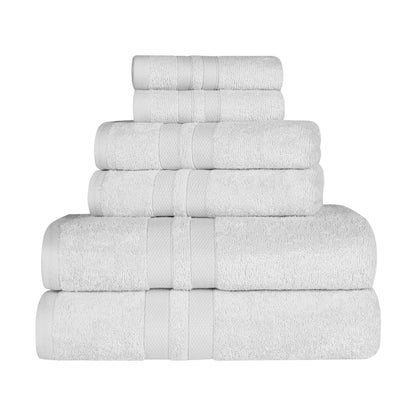Ultra Soft Cotton Absorbent Solid Assorted 6 Piece Towel Set