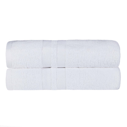 Ultra-Soft Cotton Solid Medium Weight Absorbent Bath Towel Set of 2