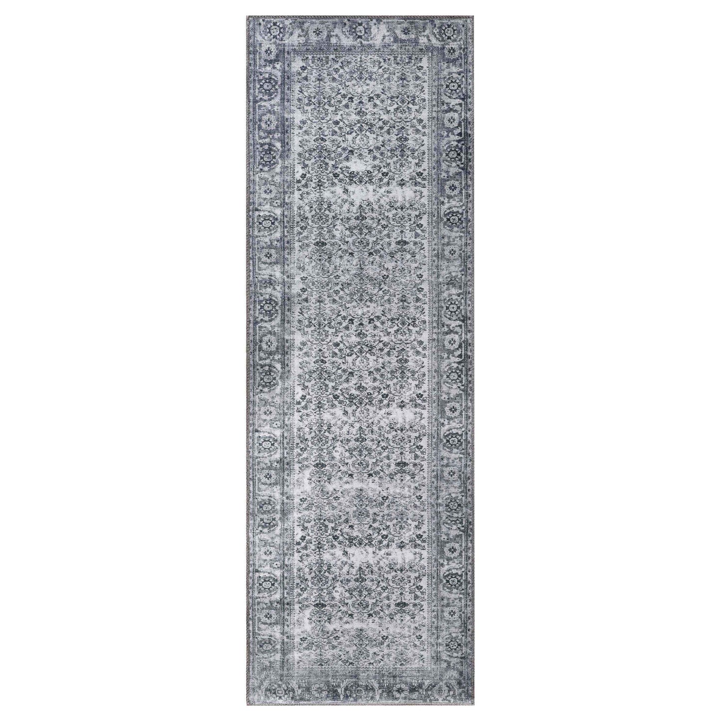 Classic Antique Floral Polyester Flat-weave Indoor Area Rug
