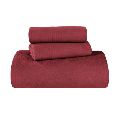 Victory Cotton Matelasse Scrolling Medallion Airy Bedspread Set